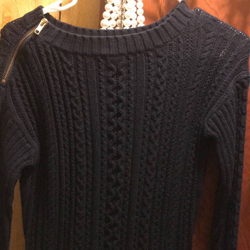 Navy cable knit sweater